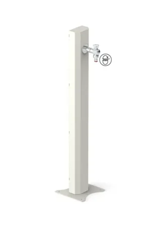 Fuente para beber de jardín SELENE de acero pintado de blanco con grifo de jardín INGENIUS IG550BIANCO Offerta Del Giorno