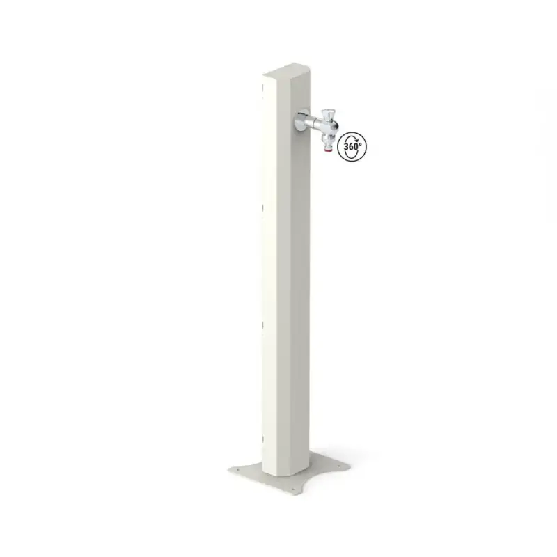 Fuente para beber de jardín SELENE de acero pintado de blanco con grifo de jardín INGENIUS IG550BIANCO Offerta Del Giorno