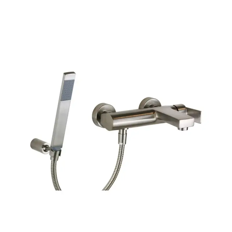 Mezclador de baño completo con juego de ducha en color acero cepillado Paffoni Tango TA023ST Subito Disponibile
