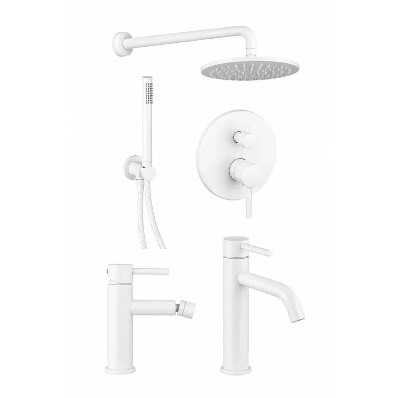 Promo Stagionale Conjunto de baño completo con mezclador de bidé alto y conjunto de ducha Pollini Jessy KITJES4BO