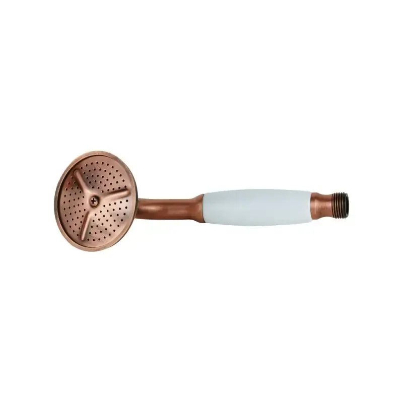 Ducha de mano en latón cobre con maneta blanca Pollini Acqua Design Niky DOC2300.B.D.RA.S Offerta Del Giorno