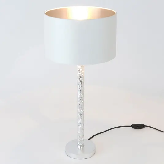Prezzo Di Fabbrica Lampada Cancelliere Rotonda bianco/argento 57 cm