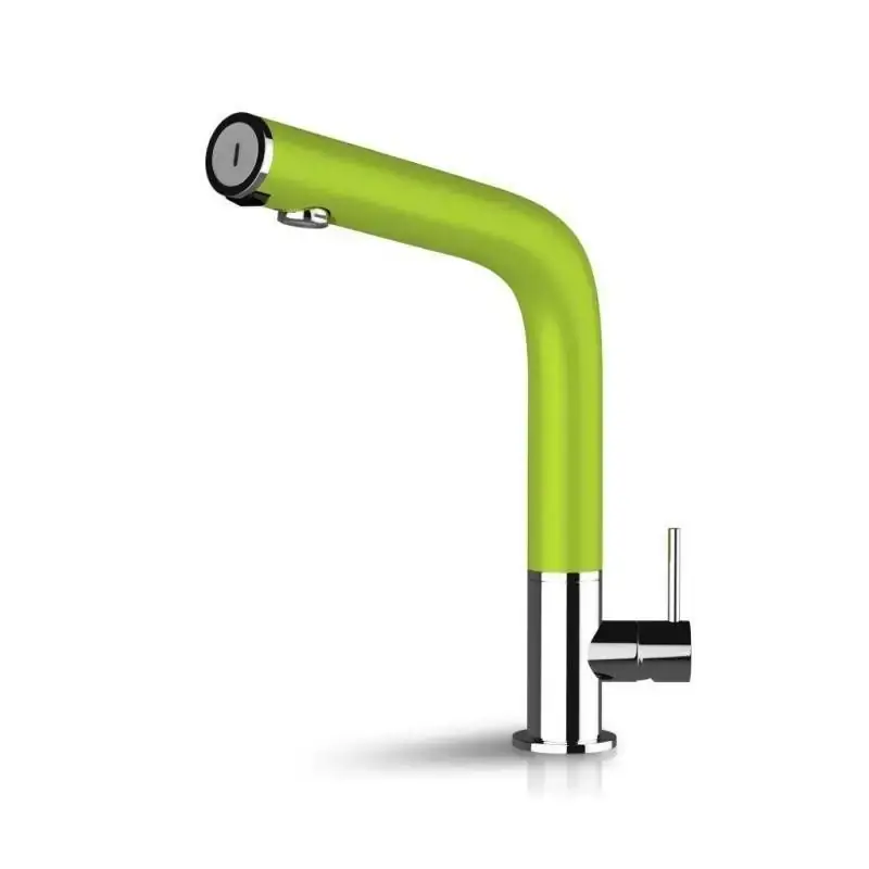 Mezclador electrónico de fregadero de cocina con tecnología de doble sensor en color verde DMP Hello 200 86805 Più Venduto