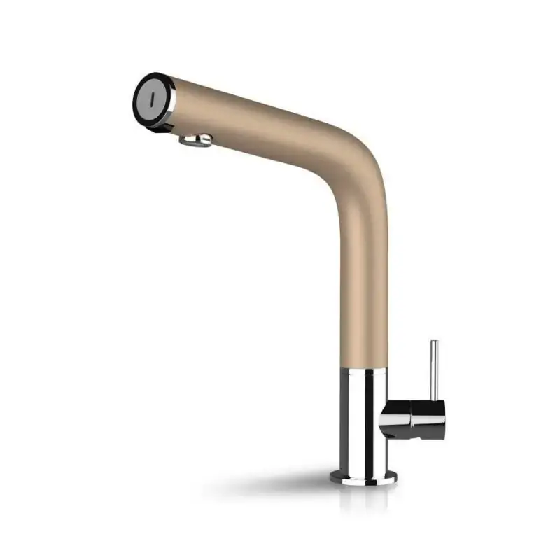 Mezclador electrónico de fregadero de cocina con tecnología de doble sensor en color beige DMP Hello 200 86801 Prezzo Basso