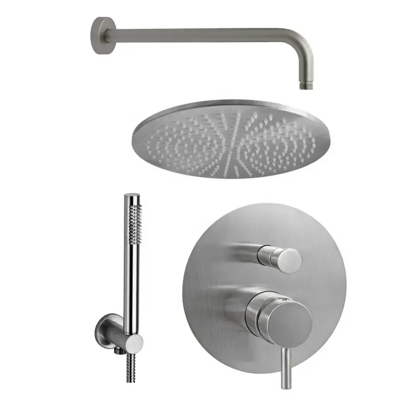 Occasione Kit de ducha completo aspecto acero Paffoni Light KITLIG015ST