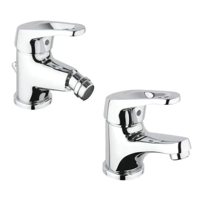 Subito Disponibile Juego completo de grifería para lavabo y bidé en color cromo. Piralla Naomi KITNAOMI2CR