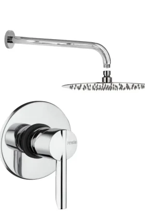 Conjunto de ducha empotrado con brazo y rociador de Ø25 cm Piralla Serena KITSER5CR Consegna Rapida