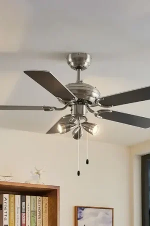 Ventilatore da soffitto Lindby con luce Anariki, silenzioso, argento Direttamente Dal Produttore
