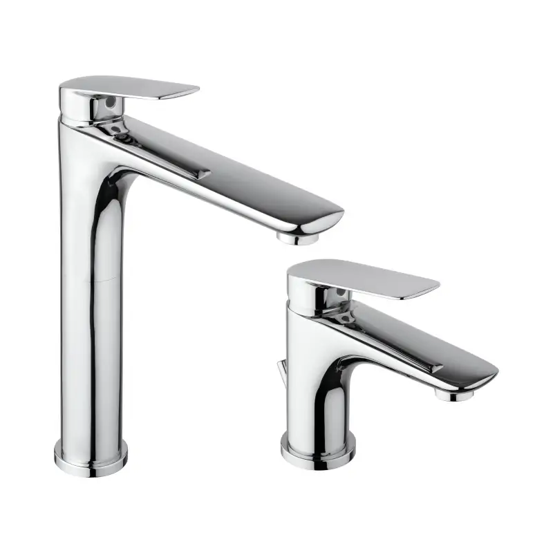 Kit mezclador alto para lavabo y bidé en color cromo Piralla Lago KITLAGO3CR Compra Online