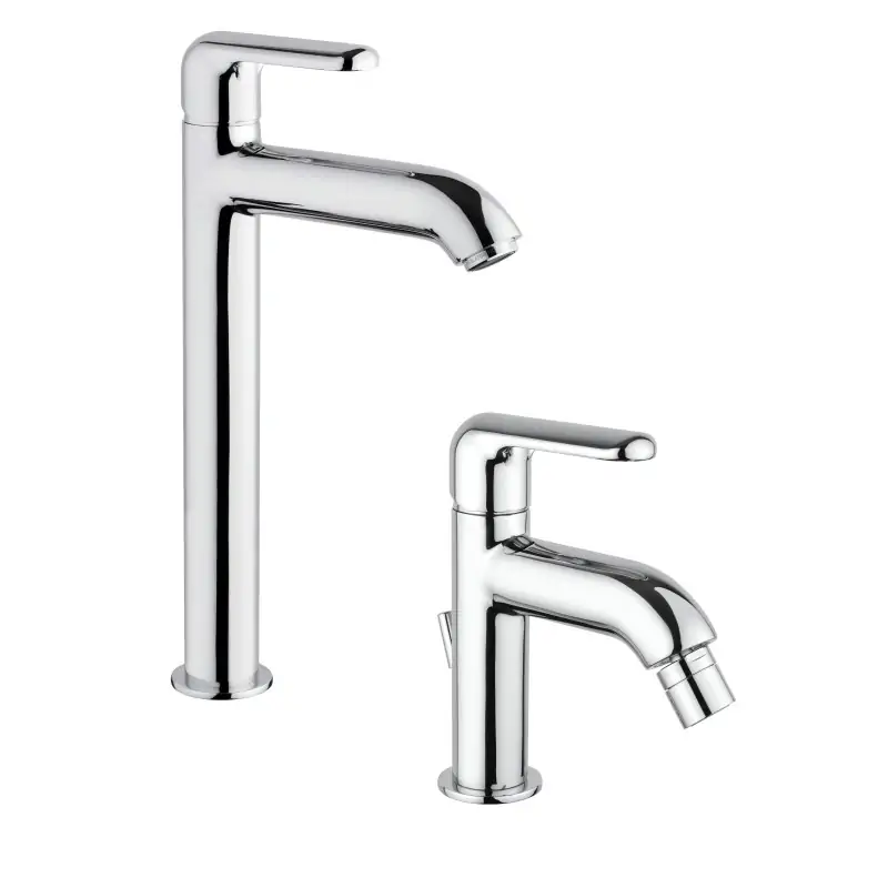 Conjunto mezclador alto para lavabo y bidé en color cromo Piralla Last KITLAST3CR Scelto Dai Clienti