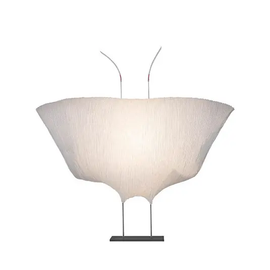 Subito Disponibile Ingo Maurer lampada LED da tavolo Samurai, bianca, carta, dimmerabile