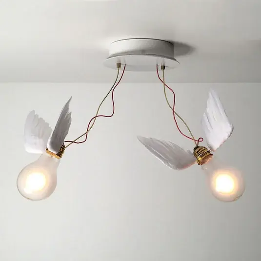 Ingo Maurer Lucellino Doppio plafoniera LED 2 luci Spedizione Espresso