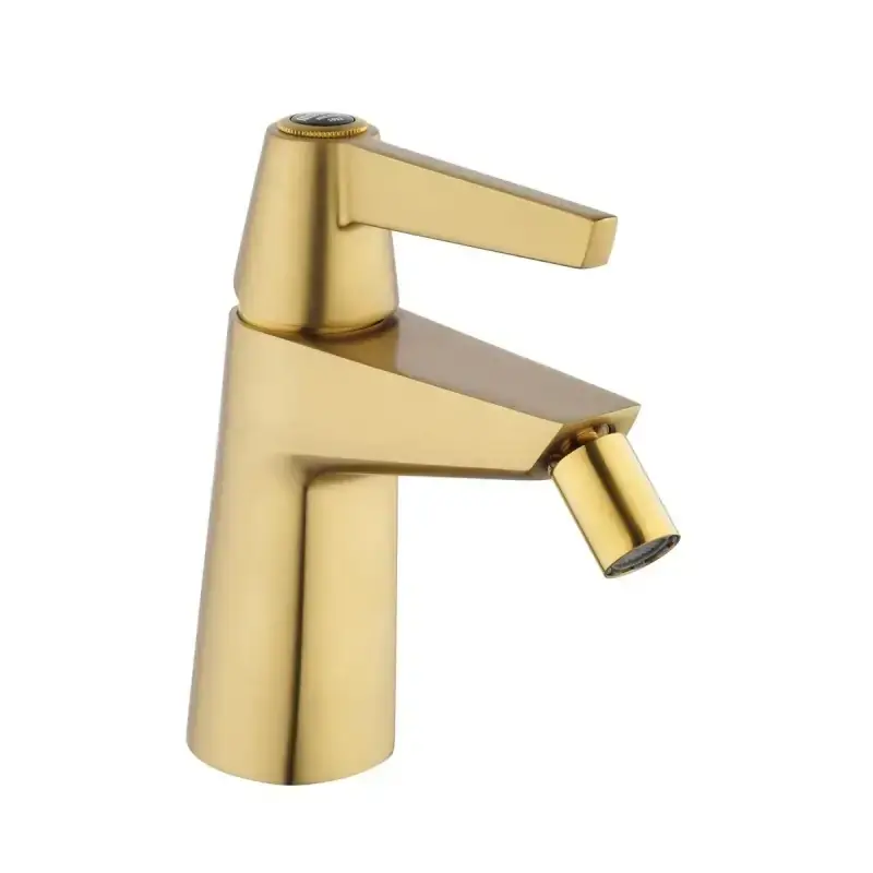 Mezclador de bidé de un orificio en color latón cepillado serie Gio Ponti Mamoli 55110000005G Nuova Collezione