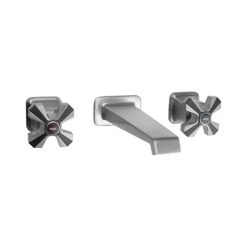 Non Perdere Mezclador de lavabo de pared en color acero cepillado con desagüe click-clack Mamoli 1938 45390000062F