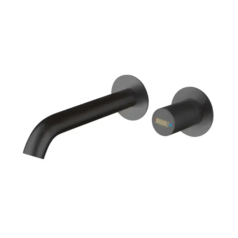 Più Venduto Mezclador monomando de pared para lavabo en negro mate Mamoli Tuttodunpezzo 47170000002K