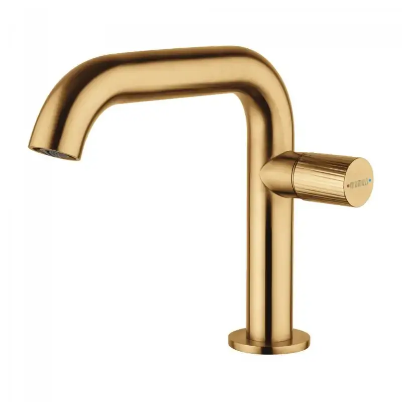 Mezclador monomando de lavabo color latón cepillado Mamoli Tuttodunpezzo 47100000005G Compra Adesso
