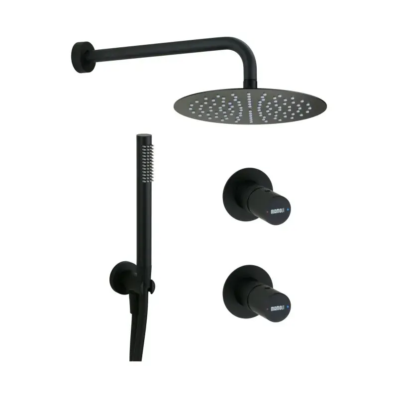 Kit de ducha completo negro mate con monomando y desviador Mamoli Tuttodunpezzo KITTDPK1 Acquista Ora