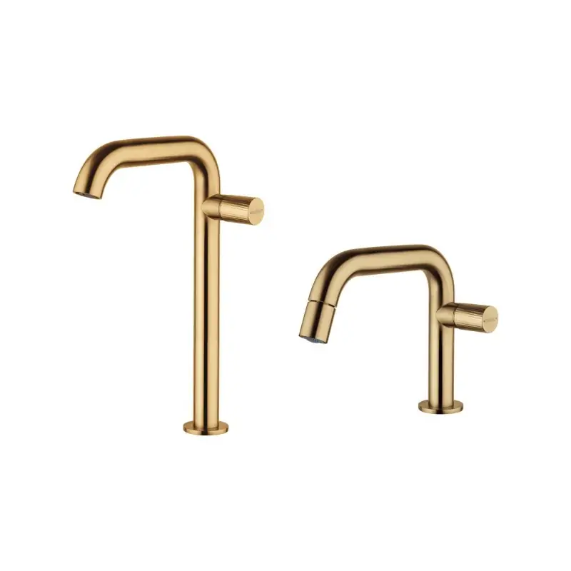 Kit mezclador monomando alto para lavabo y bidé en color latón cepillado Mamoli Tuttodunpezzo KITTDPG3 Prezzo Conveniente