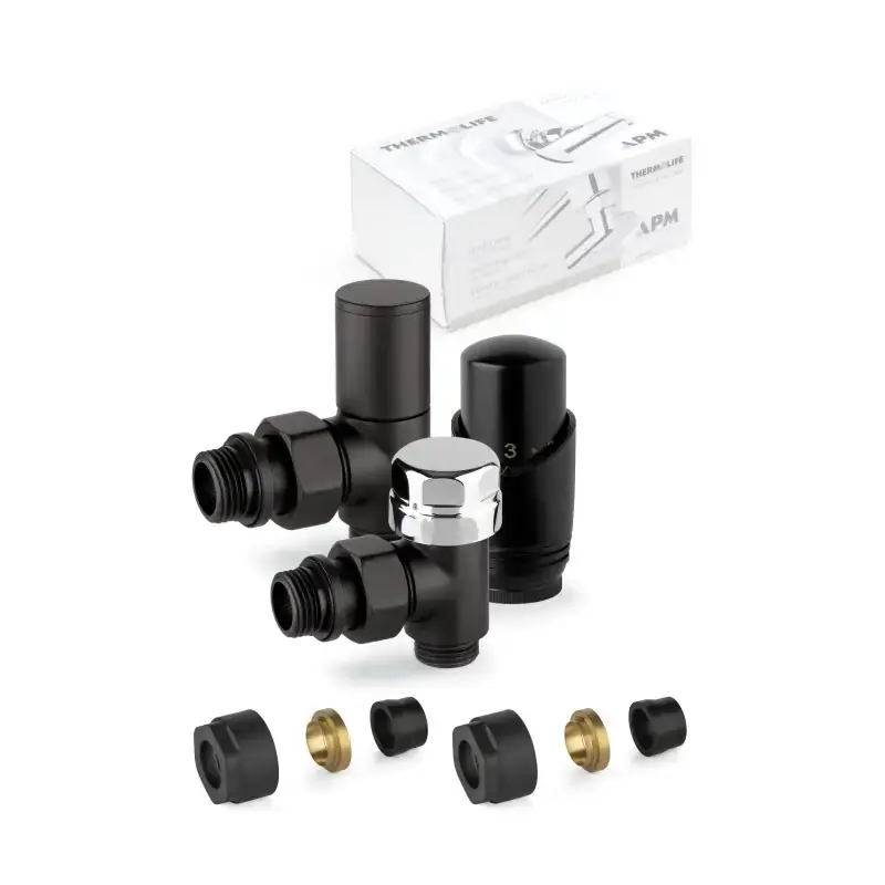 Novità Kit válvula de mobiliario termostática negra con conexión de tubo de cobre APM 100KNN 015 R 12