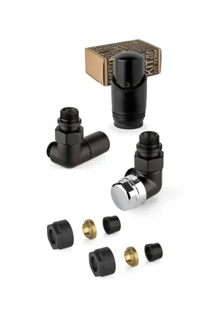Direttamente Dal Produttore Kit válvula de mobiliario negro y cromado con válvula termostática izquierda APM 130KNN 015 M 16 12
