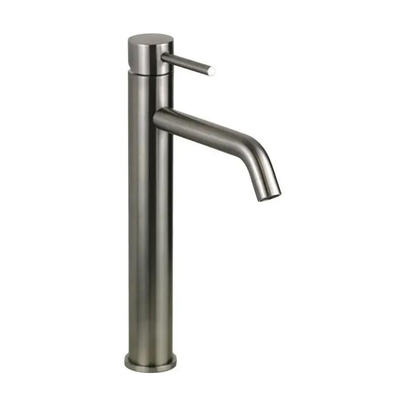 Mezclador alto redondo para lavabo en acero AISI 316 Pollini Jessy Steel MXLHMC16CAS Promozione