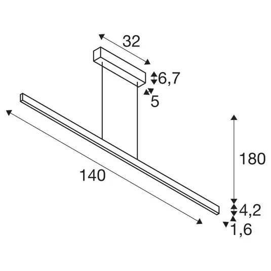 Promo Stagionale Lampada a sospensione Linear LED SLV One, 140 cm, ottone