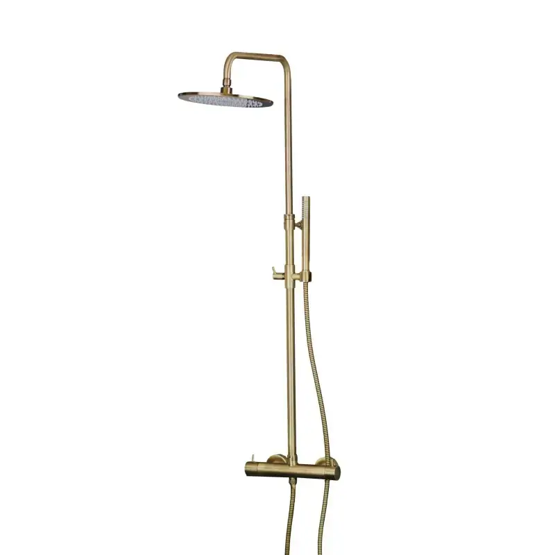 Consegna Rapida Columna de ducha mecánica redonda modelo color bronce Pollini Jessy 40P10264B0OA