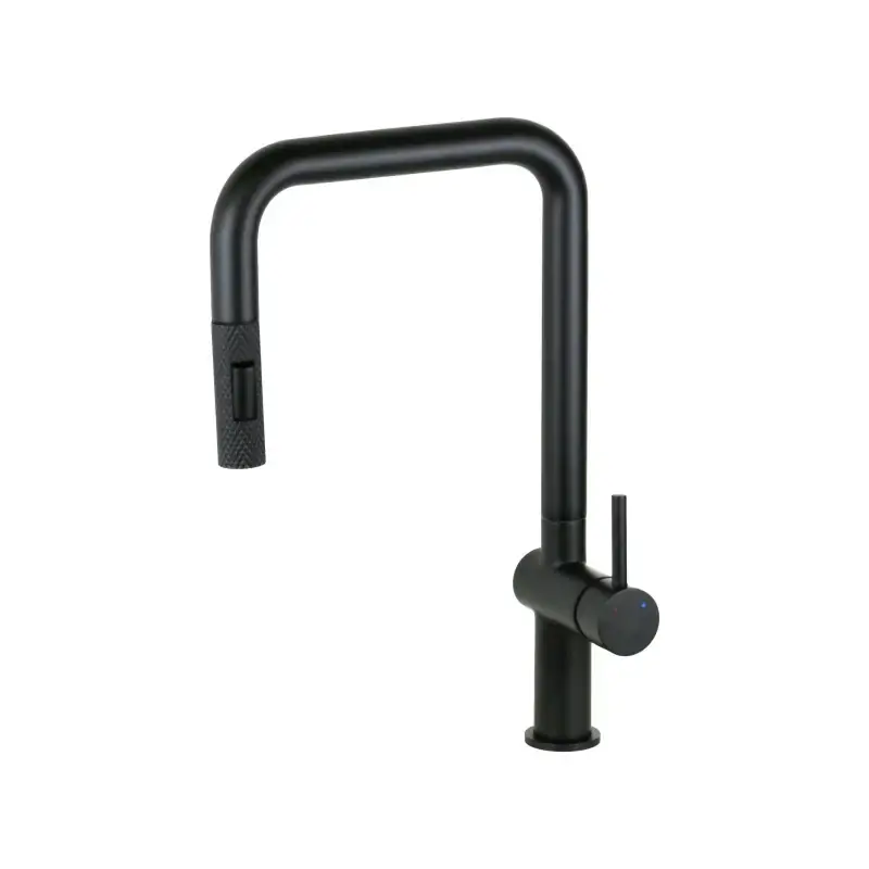 Mezclador de fregadero de cocina negro mate con ducha extraíble MS Taps Hollis C003BCEB Prezzo Basso