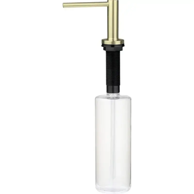 Dispensador de jabón líquido para instalación en fregadero de cocina en color oro cepillado Deante ASTER ZZZ_R0DD Spedito Oggi