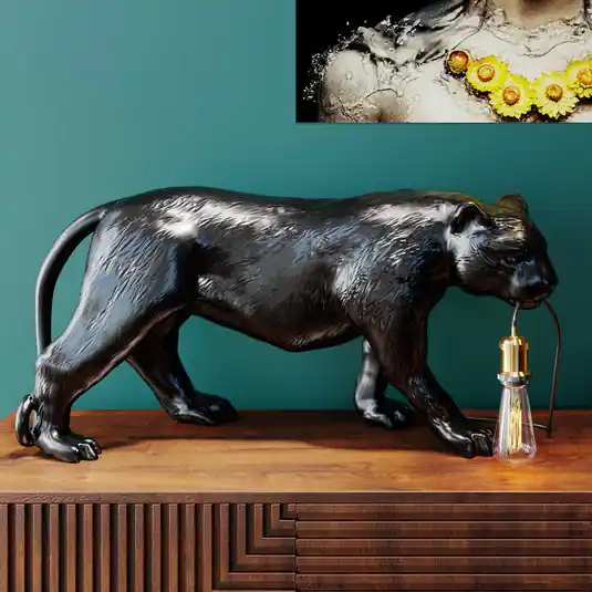 Kare Animal Lampada da tavolo Bagheera pantera nera Nuova Collezione