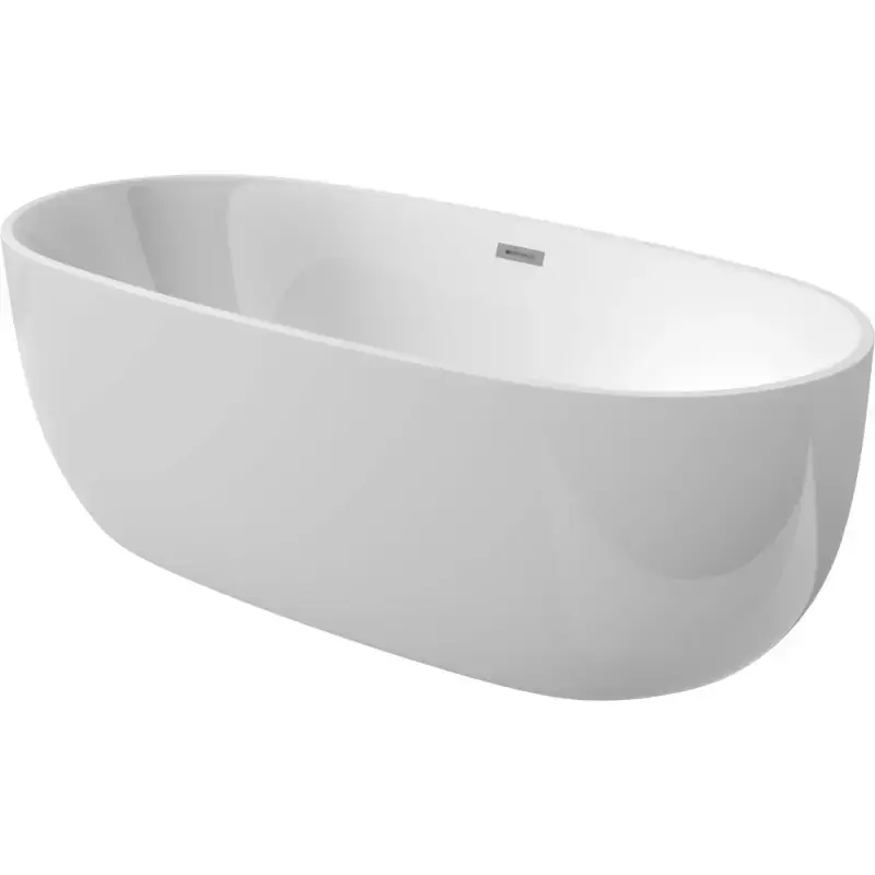 Nuova Collezione Bañera exenta de 170 cm en acrílico blanco brillante – Diseño ovalado elegante y moderno DEANTE ALPINA KDU_017W