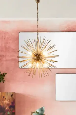 Kare Beam Lampada a sospensione in ottone, a 8 luci, oro Offerta Speciale