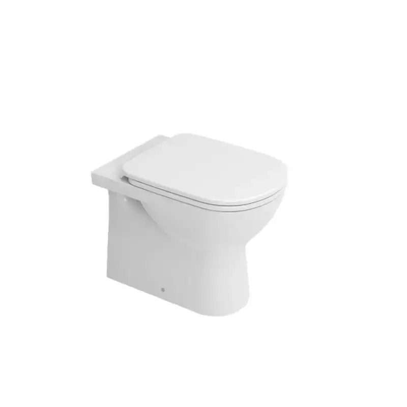 Instalación de inodoro adosado a la pared en el suelo con tapa de asiento de inodoro blanca Dolomite Gemma2 KITD523101 Sconto