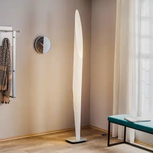 A Buon Prezzo kdln Piantana Shakti, argento, bianco satinato, altezza 200 cm