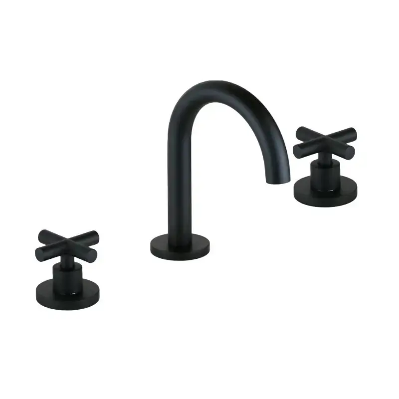 Grifo para lavabo de instalación de 3 orificios en color negro mate Gattoni Taolos 1510015NO Popolare
