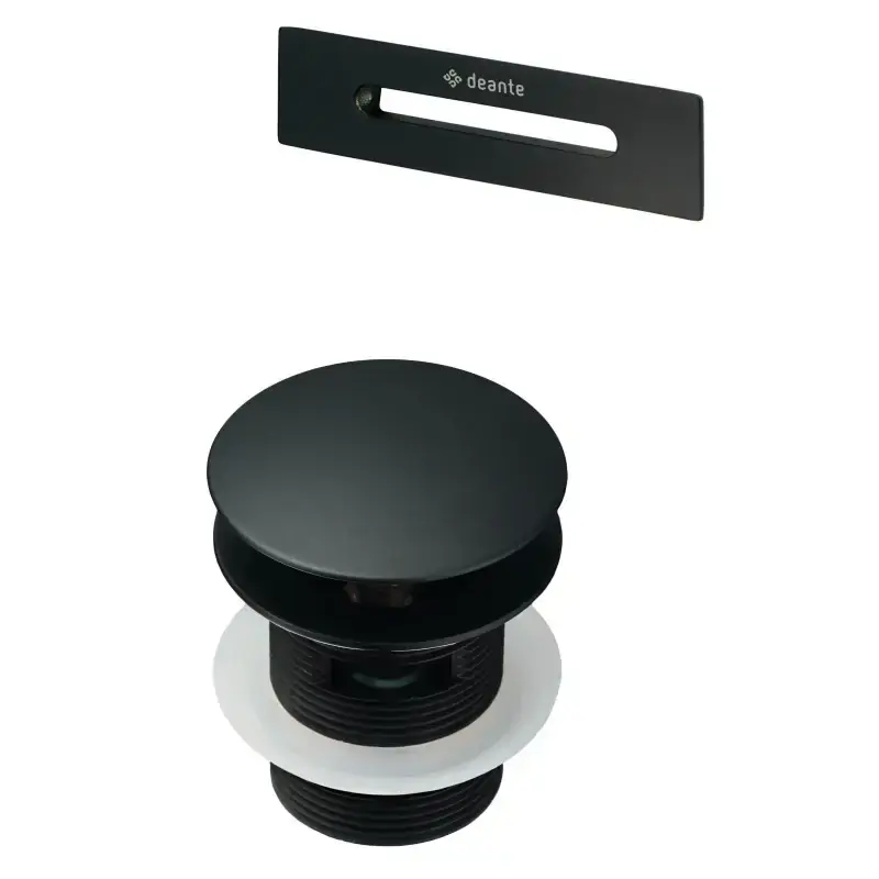 Offerta Lampo Kit para bañeras con desagüe y rebosadero en negro mate DEANTE KYY_N10B