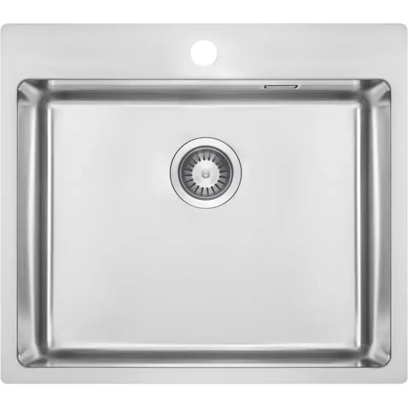 Nuovo Arrivo Fregadero de acero inoxidable 550 x 505 de un seno acabado cepillado Deante OLFATO ZPO_010B