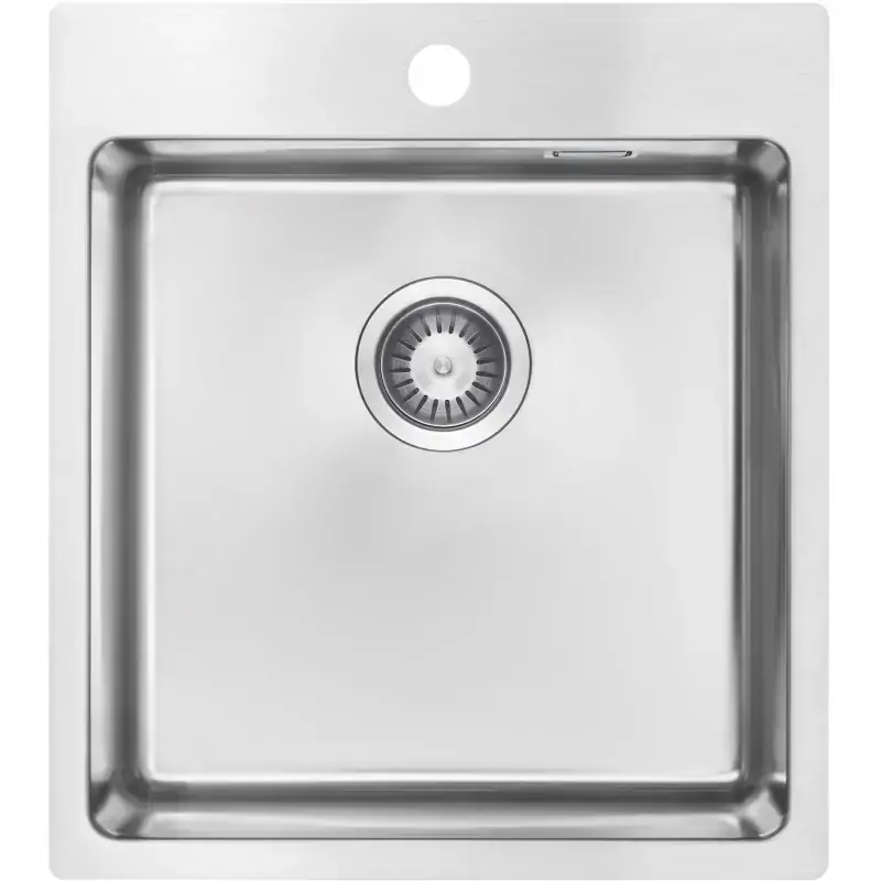 Fregadero de una cubeta de acero cepillado 450 x 505 Deante Olfato ZPO_010A Soddisfatti O Rimborsati