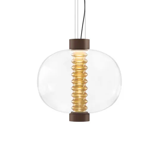 Promozione Esclusiva kdln Lampada LED a sospensione Bolha, ambra, Ø 40 cm, vetro