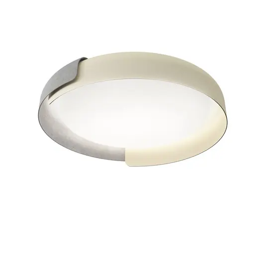 Offerta Del Giorno kdln Plafoniera LED Dala, bianco sabbia/cemento, Ø 58 cm, dimmerabile