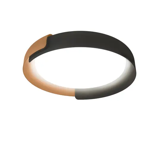 kdln Plafoniera LED Dala, grigio scuro/ramato, Ø 58 cm, dimmerabile Prezzo Di Fabbrica