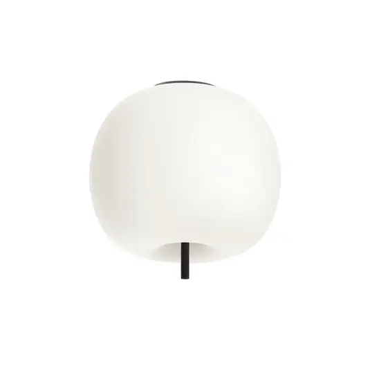 Subito Disponibile kdln plafoniera Kushi, nero/bianco, Ø 16 cm, vetro