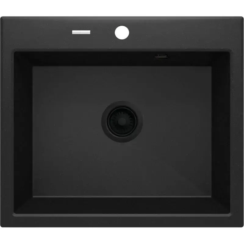 Quantità Limitata Fregadero de cocina de 600 x 520 mm en composite color grafito metalizado Deante Andante ZQN_G103