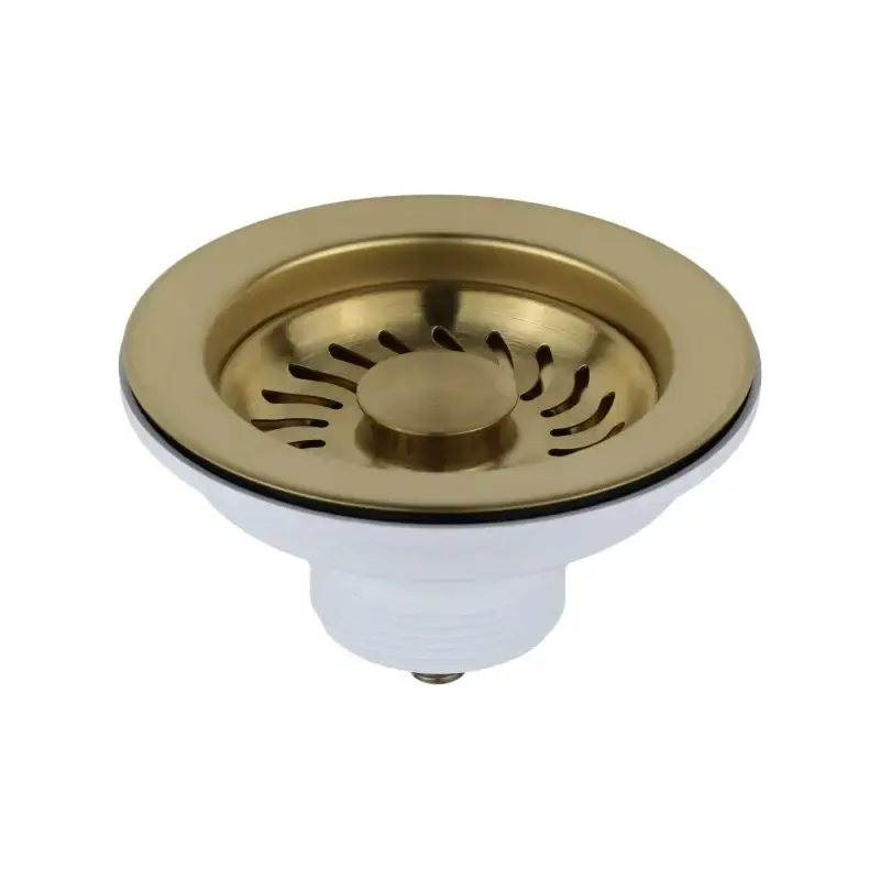 Promozione Esclusiva Desagüe universal para fregadero de cocina Ø 114 mm, color PVD oro L.B. Plast Fasolo 550-46-RFSS-KOL