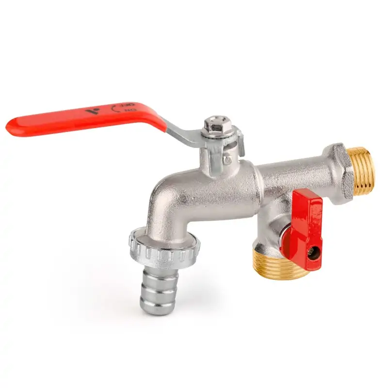 Grifo de bola para jardín de doble conexión 1/2" con portamanguera y miniválvula APM 2040ST 015 Quantità Limitata
