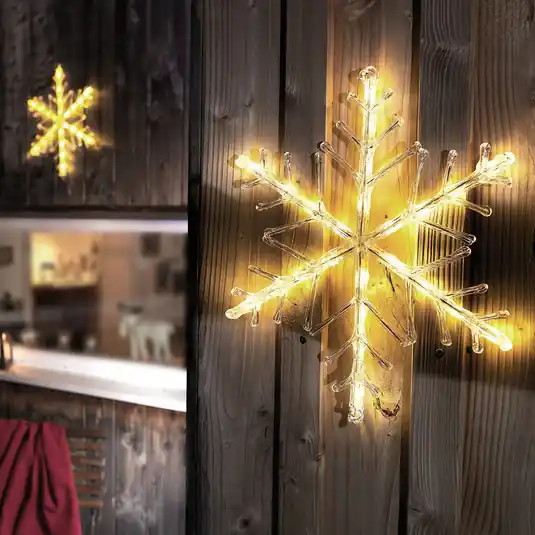 Offerta Speciale Fiocco di neve luminoso a LED, bianco caldo 40 cm