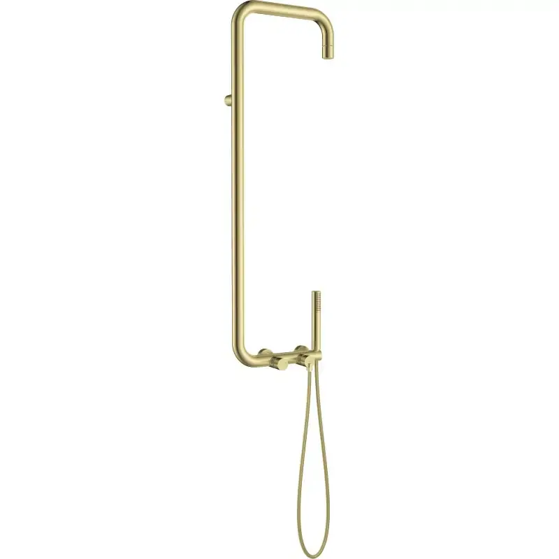 Non Perdere Columna de ducha con mezclador mecánico y rociador aireador en color oro cepillado Deante Silia NQS_R4XM