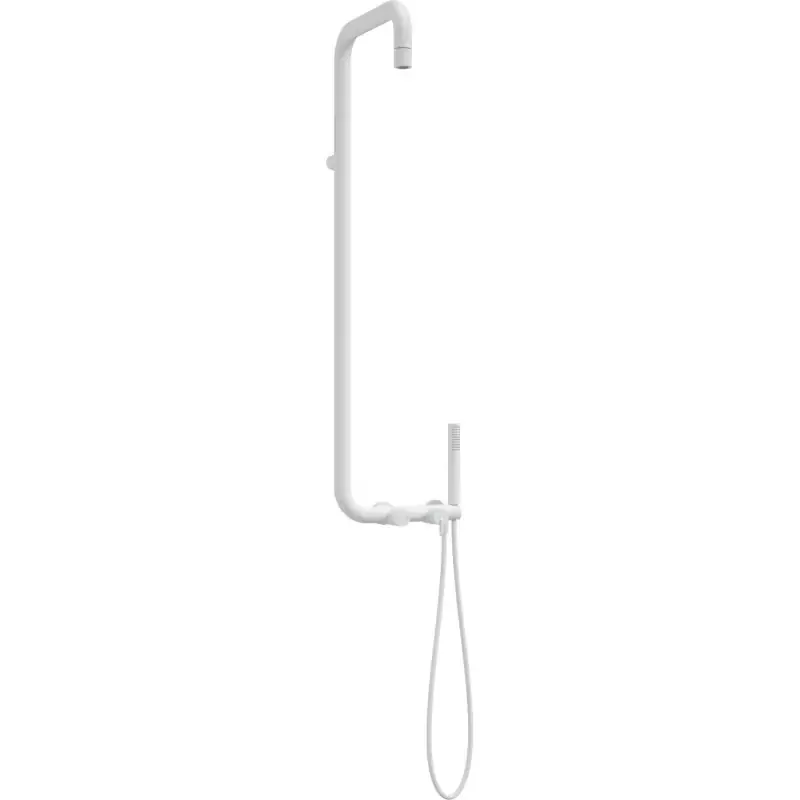 Ordina Subito Columna de ducha con mezclador mecánico y rociador aireador en blanco mate Deante Silia NQS_A4XM