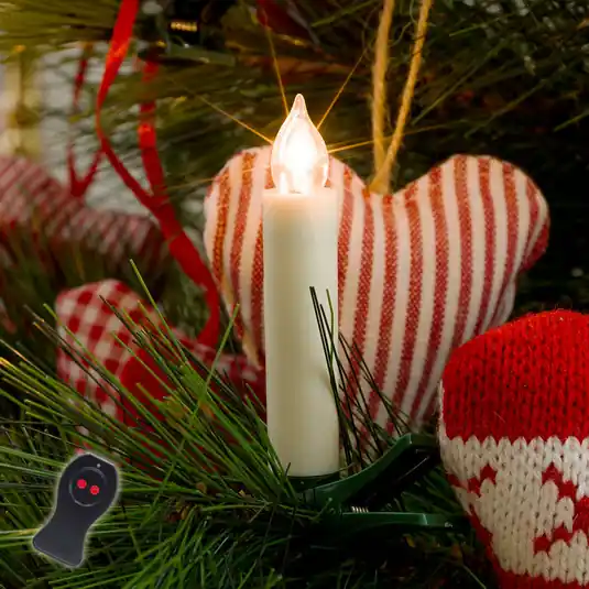 Nuova Collezione Candele LED per albero a batterie, set da 10