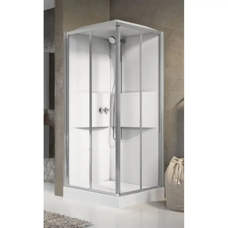 Cabina de ducha multifunción 90 x 90 2 puertas correderas y 2 fijas Novellini Media 2.0 A ME2A90M-1AB Prezzo Di Fabbrica